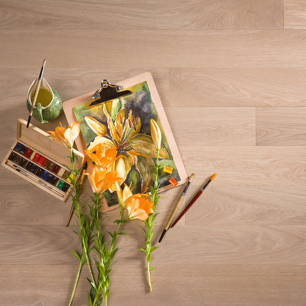 Инженерный паркет Coswick Дуб Титановый Буфф (Titanium Buff) Шелковое масло ультраматовое