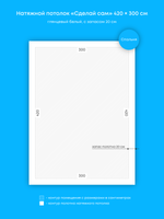 Глянцевый натяжной потолок 12.6 м2