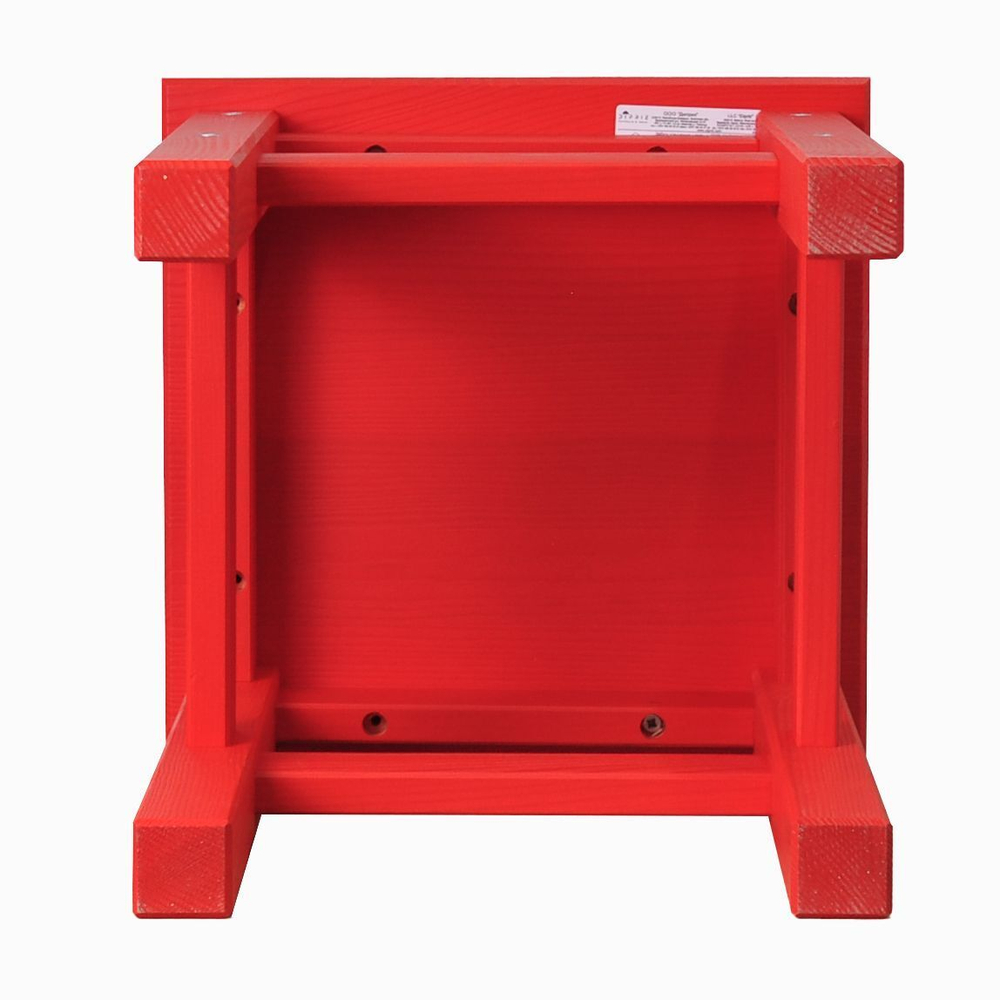 Табурет деревянный Одвар 33х33 см из массива сосны, красный