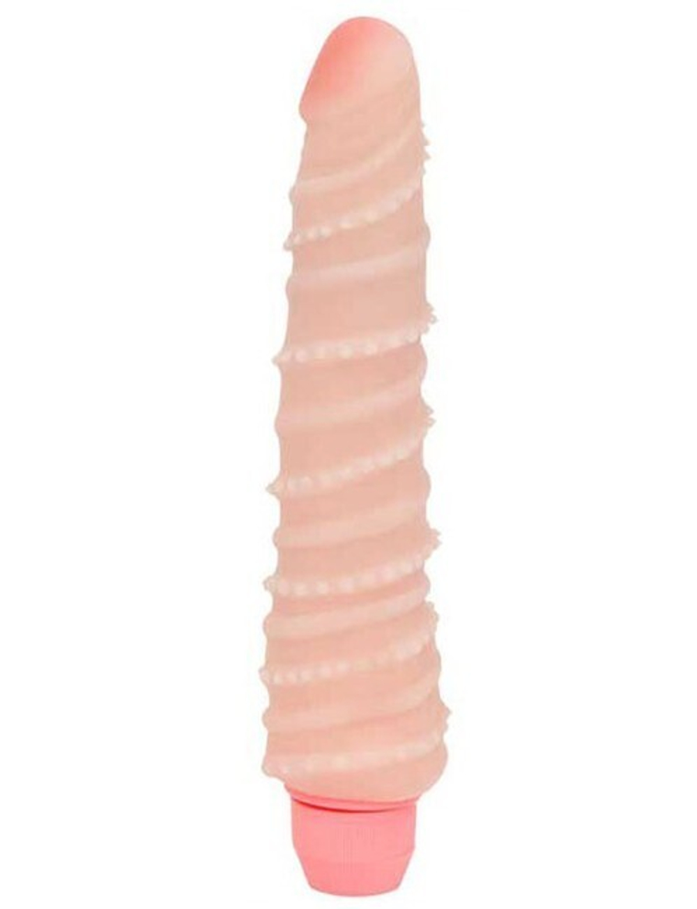 Гнущийся рельефный вибратор UltraSkin Vibro Realistic (Цвет: телесный)