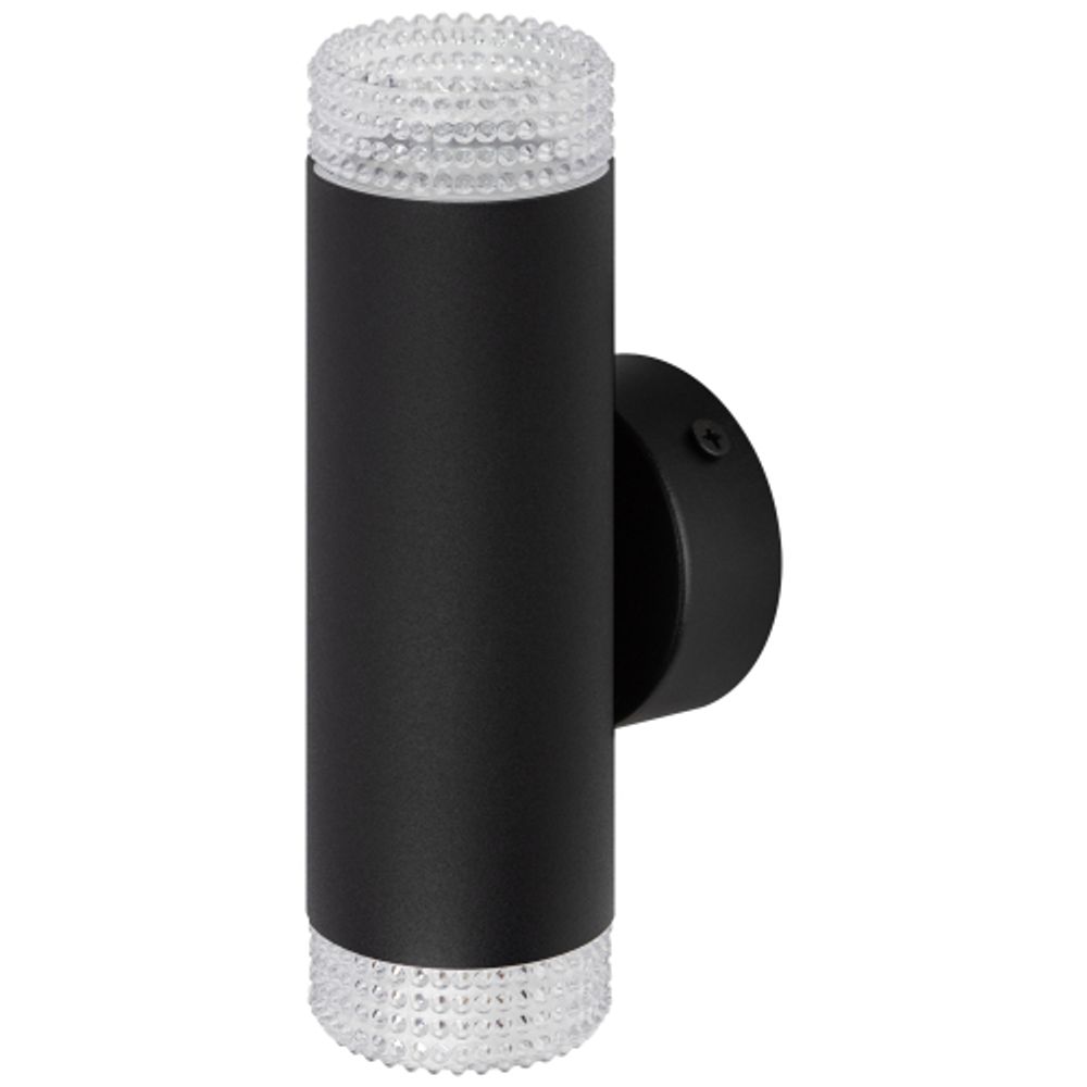 Светильник настенный ЭРА WL50 BK/TR 2*GU10 2*12Вт IP20 черный, прозрачный | Настенная подсветка