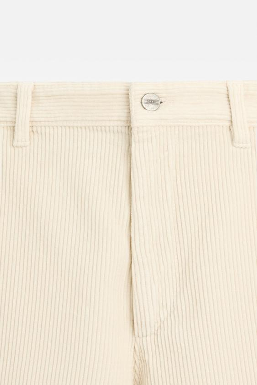 ZARA ВЕЛЬВЕТОВЫЕ БРЮКИ CARROT FIT, ЭКРЮ