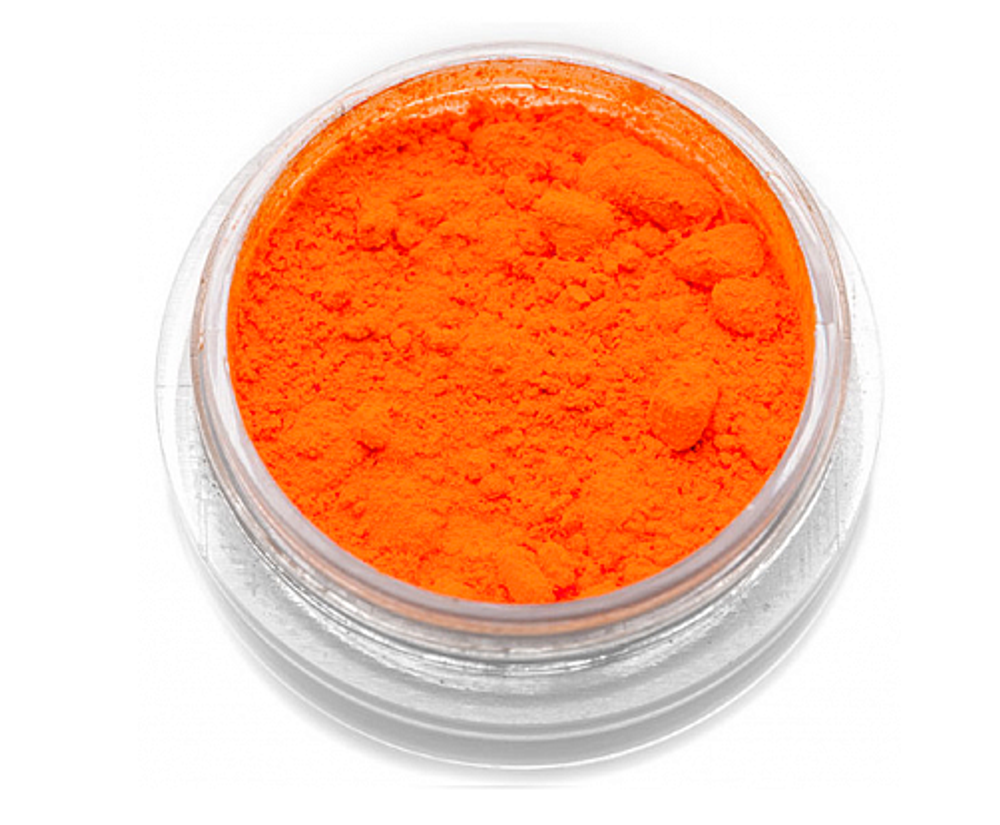 Флуоресцентный пигмент для дизайна ногтей, оранжевый, 3мл
