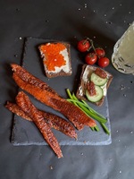 икра форели вяленая, подкопченая, слабосоленая - истык форели- 100 грамм