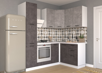 Кухня модульная Техно Комплект №10 1,4х2,0м угловая