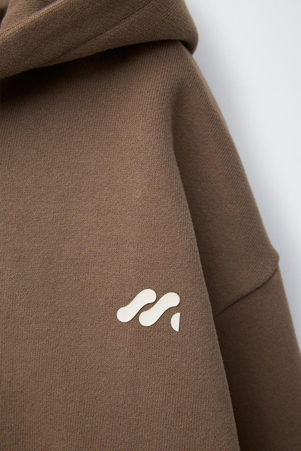 ZARA ХУДИ С ЛОГОТИПОМ, КОРИЧНЕВЫЙ