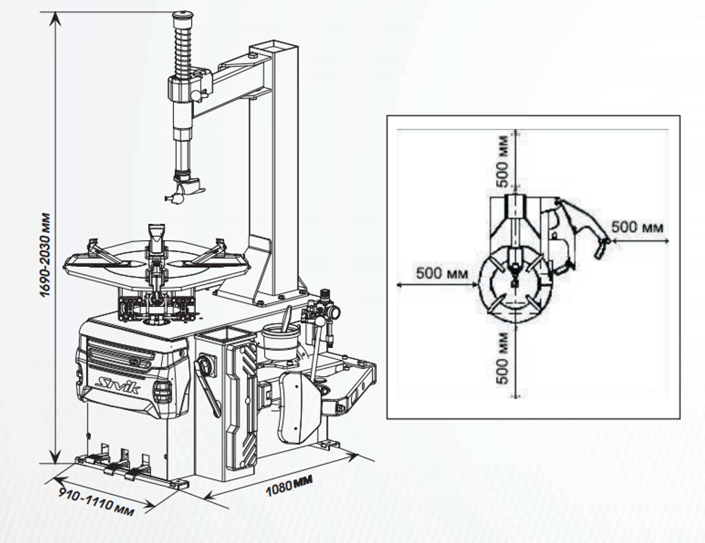 Шиномонтажный станок SIVIK КС-304А ПРО