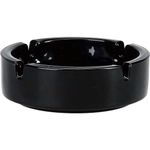 Пепельница круглая 10,5см черная 12643