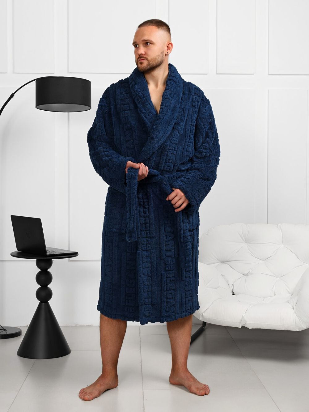 Халат мужской Идеал-3 Виотекс СИНИЙ