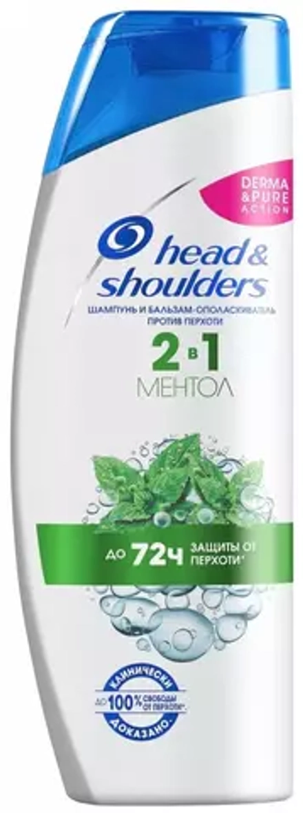 Шампунь-бальзам против перхоти Head&Shoulders 2в1 Ментол 400 мл