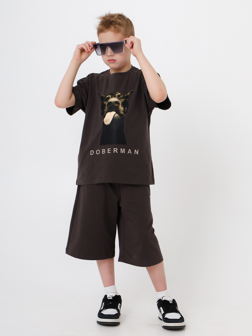 Бермуды трикотажные Over, шоколад