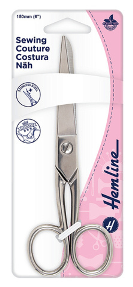 Ножницы для шитья и хобби цельнометалические, 15 см, цвет серебряный (10702070/220224/3079595/1_Кита