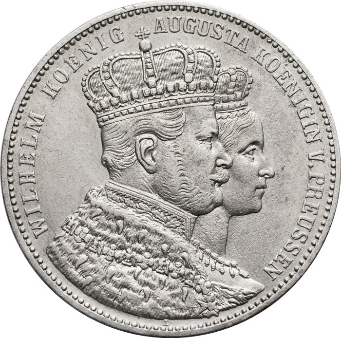 1 талер 1861 Германская Империя (Пруссия ) «Коронация Вильгельма I и Августы»