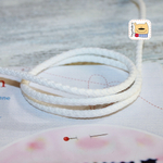 Шнур плетеный с сердечником 5мм белый (90 см)