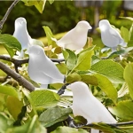 Гирлянда для улицы «Птица» 2м, 10ламп LED чёрный провод, 2 реж, IP-55, Теплый белый (солнечная батарея).