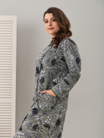 Халат Х-138/рогожка-листья