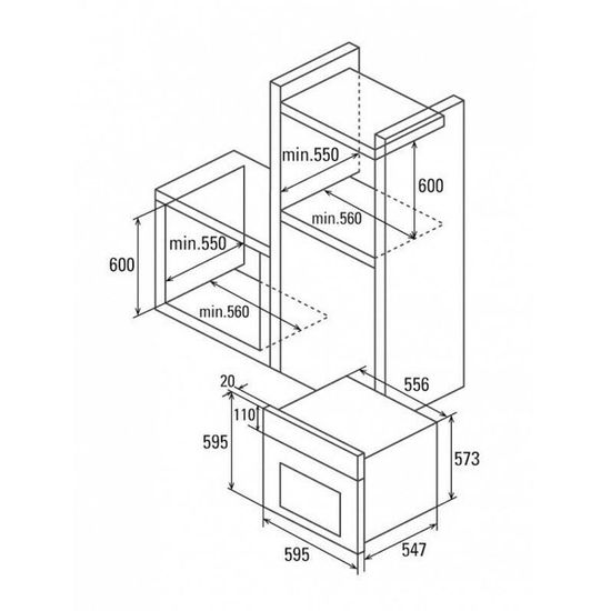 Электрический духовой шкаф Cata MDS 7206 X