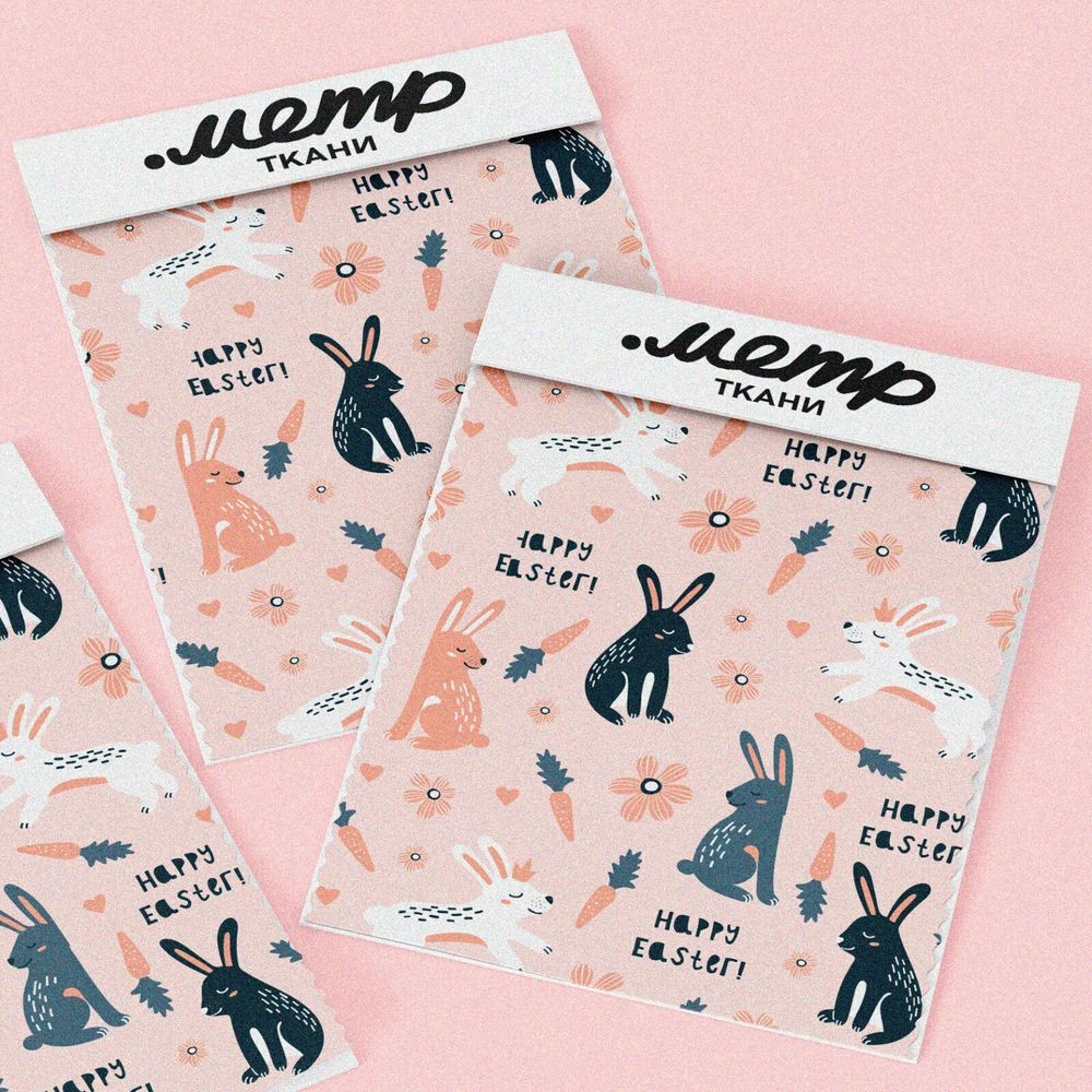 Ткань бифлекс пасхальный кролик