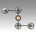 8059/4C COMFI LN24 черный, медь/дымчатый металл/стекло Люстра потолочная E27 4*60W 220V EMINA