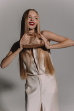 Clutch DIAMOND rose gold color