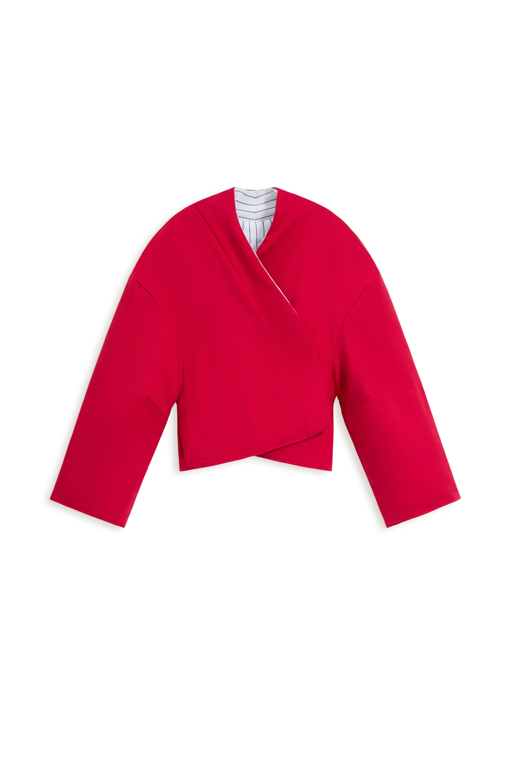 Куртка двустороняя TULUP white/red (джинса)