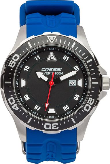 Подводные часы Cressi Manta Watch 100m сине-черные