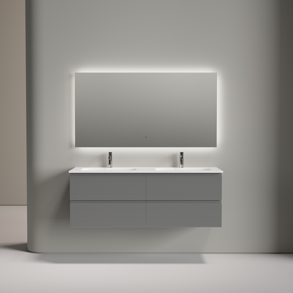 Тумба подвесная Sancos Folk c двумя ящиками 690х445х500, Ergraut soft, FL70ES