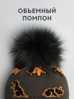 Шапка зимняя для мальчика на завязках и снуд