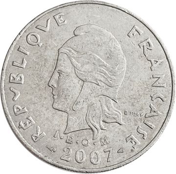 20 франков 2007 Новая Каледония