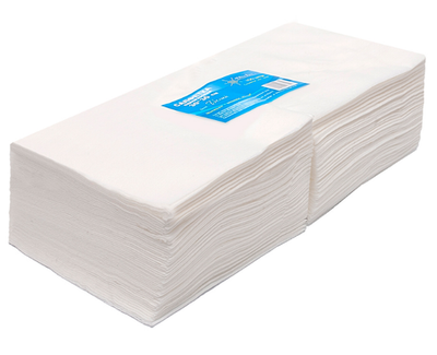 Салфетка одноразовая White line Спанлейс 30*30 Белая 100 шт пачка