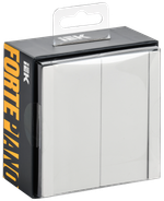 FORTE&PIANO Выключатель 2-клавишный проходной 10А FP207M металл белый IEK