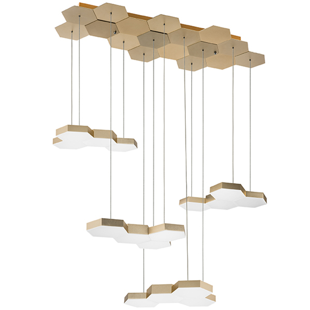 750263 Люстра подвесная FAVO LED-80W 3840LM ЗОЛОТО 4000K