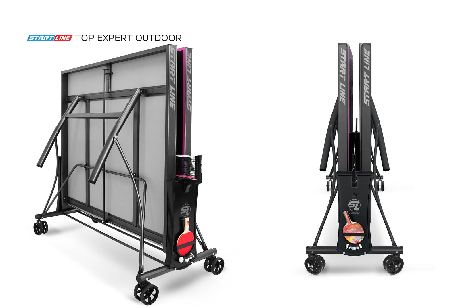 Стол теннисный Top Expert 6 Всепогодный Black фото №16