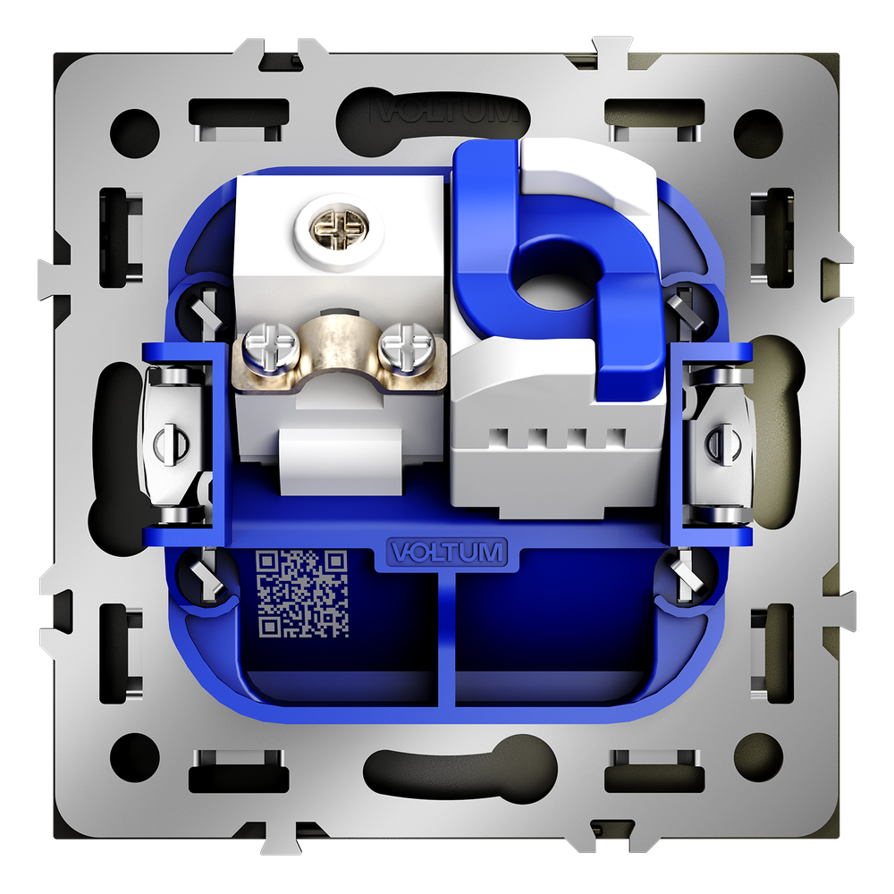 Розетка телевизионная встраиваемая VOLTUM S70 TV+RJ45 кат. 6, (шелк)
