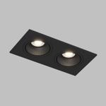 DK3072-BK Встраиваемый светильник, IP 20, 10 Вт, GU5.3, LED, черный/черный, пластик