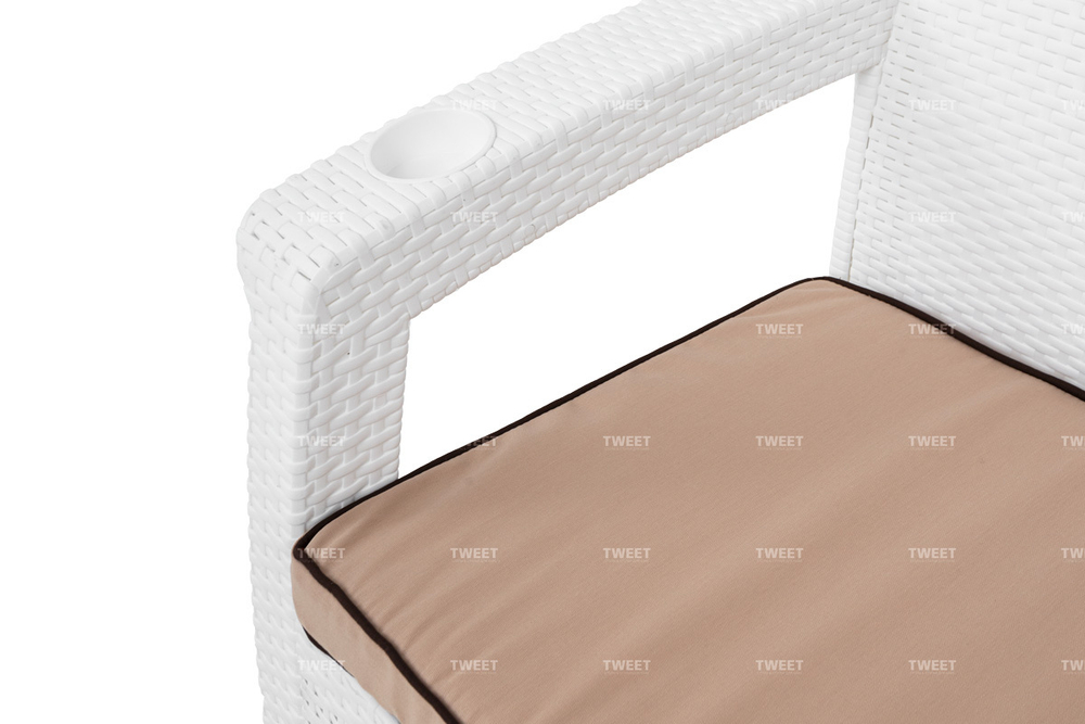 Мебель Tweet Диван 3-х местный, белый