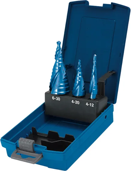 Набор ступенчатых сверл со спиралью (2 зубца) Karnasch, арт. 20.1466