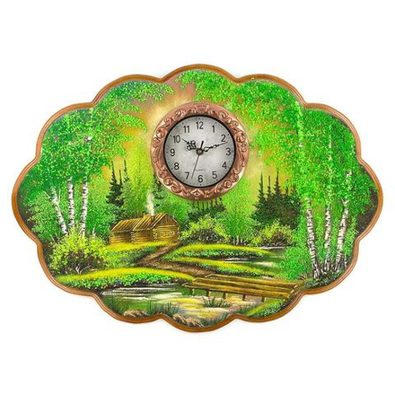 Часы с картиной "Летний пейзаж" 480х660 мм 2000 гр. R119554