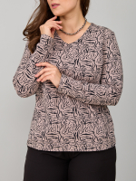 Лонгслив ЛНкл-080/бежевый-зебра