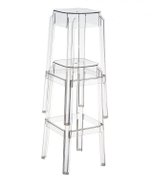 Табурет прозрачный барный, Siesta Contract Fox 75, прозрачный