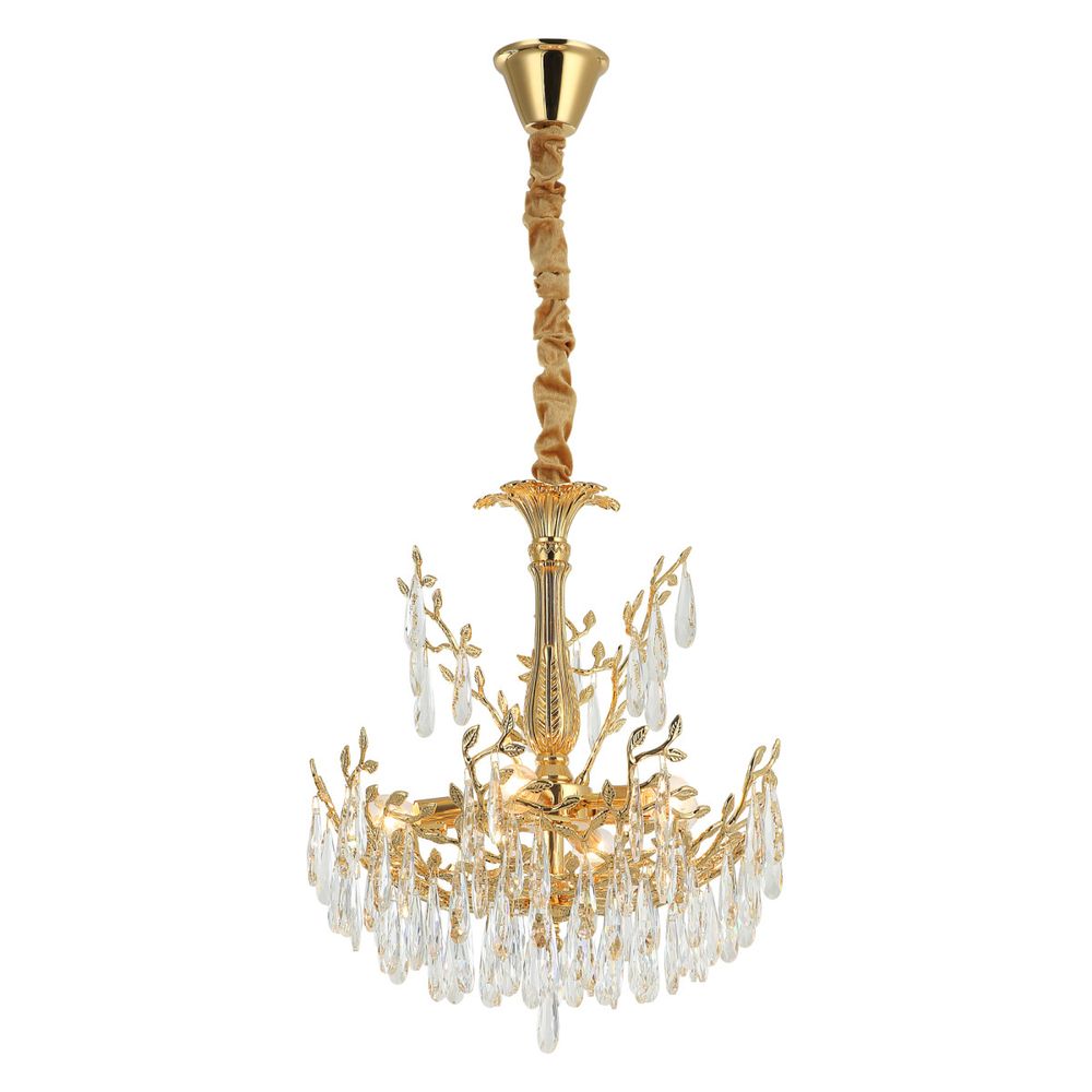 Citilux RITZ CL310062 Люстра хрустальная подвесная Золото