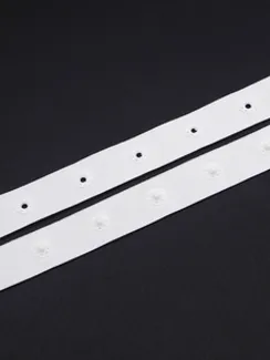 Кнопки на тесьме, белый 001