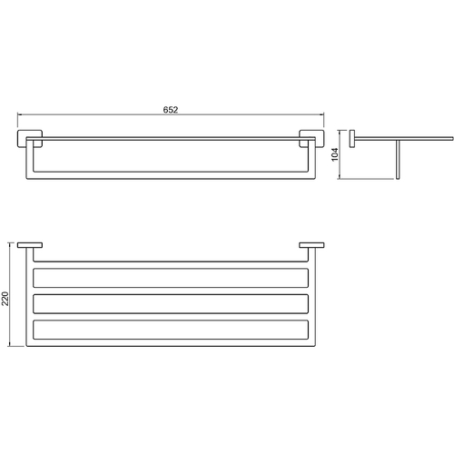 Полка для полотенец Aquatek Либра AQ4315MB Черная матовая