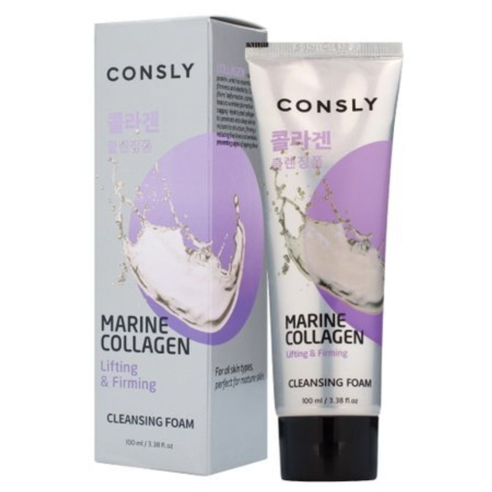 Укрепляющая пенка для умывания с морским коллагеном Consly Marine Collagen Lifting Creamy Cleansing Foam