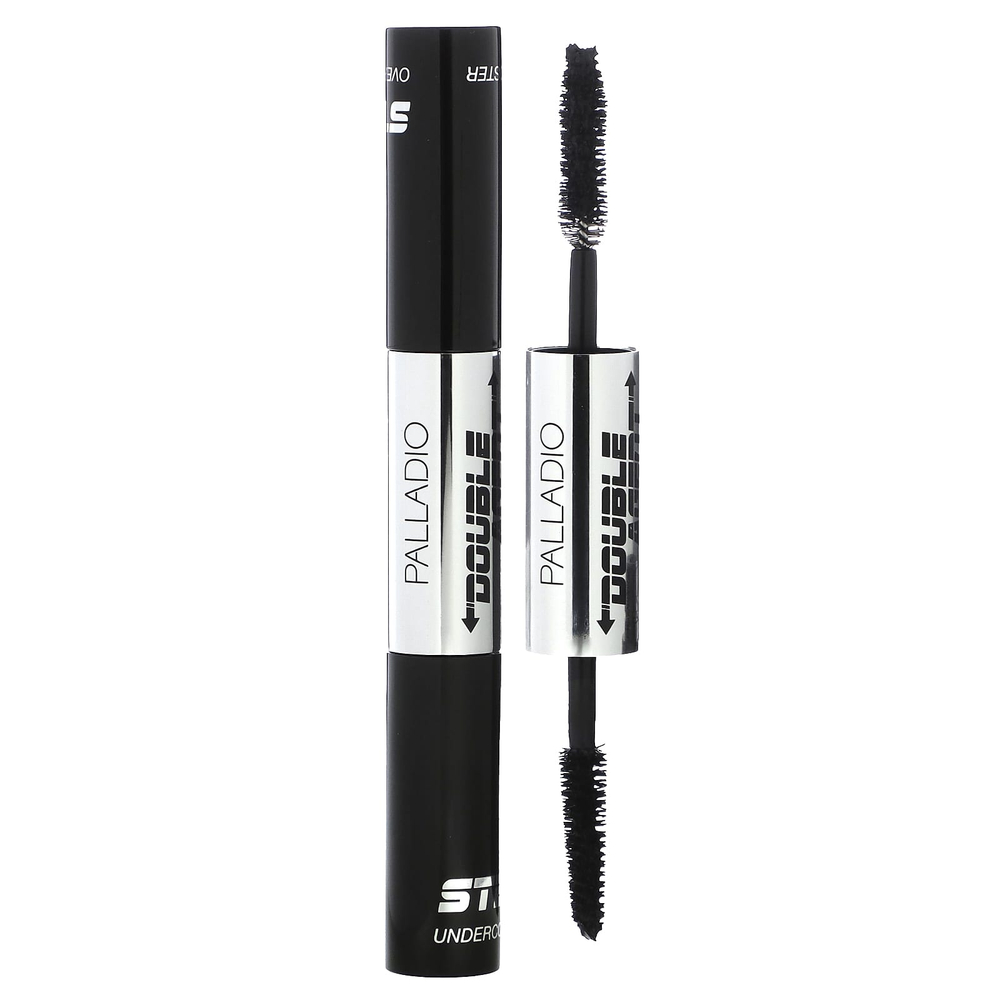 Palladio, Double Agent Mascara, черная как смоль, 5,5 мл (0,19 жидк. унц.)