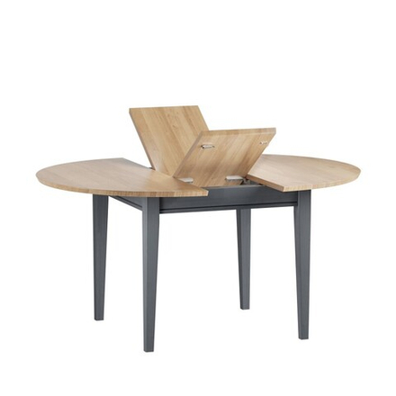 Стол обеденный раскладной «Форест»/«Сканди» 110/145 серый 7046/антик 76145