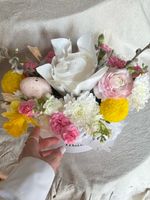 Композиция в коробке с куличем 150гр.