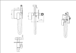 Гигиенический комплект BOHEME Qubic 477-GM Gun Metall