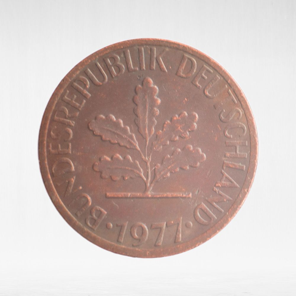 Germany, 1 Pfennig, 1977, (Hamburg Mint - "J"), VF