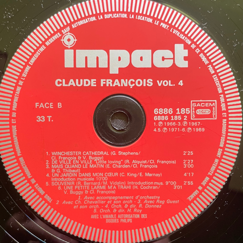Claude François ‎– Volume 4 (Франция)